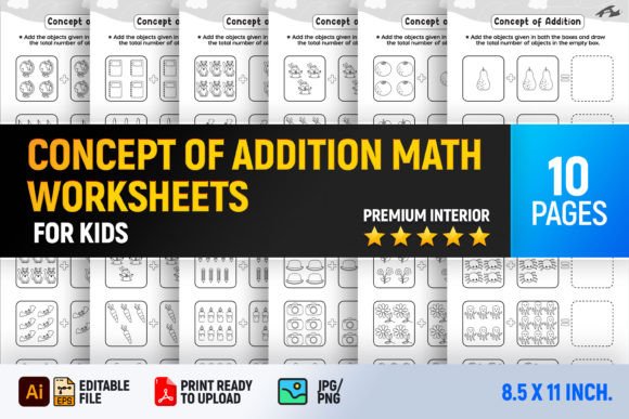 Download Concept of Addition Worksheets, Vol- 1 - Premium Resources