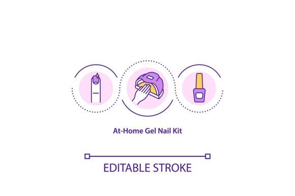 Download At-home Gel Nail Kit Concept Icon - Premium Resources